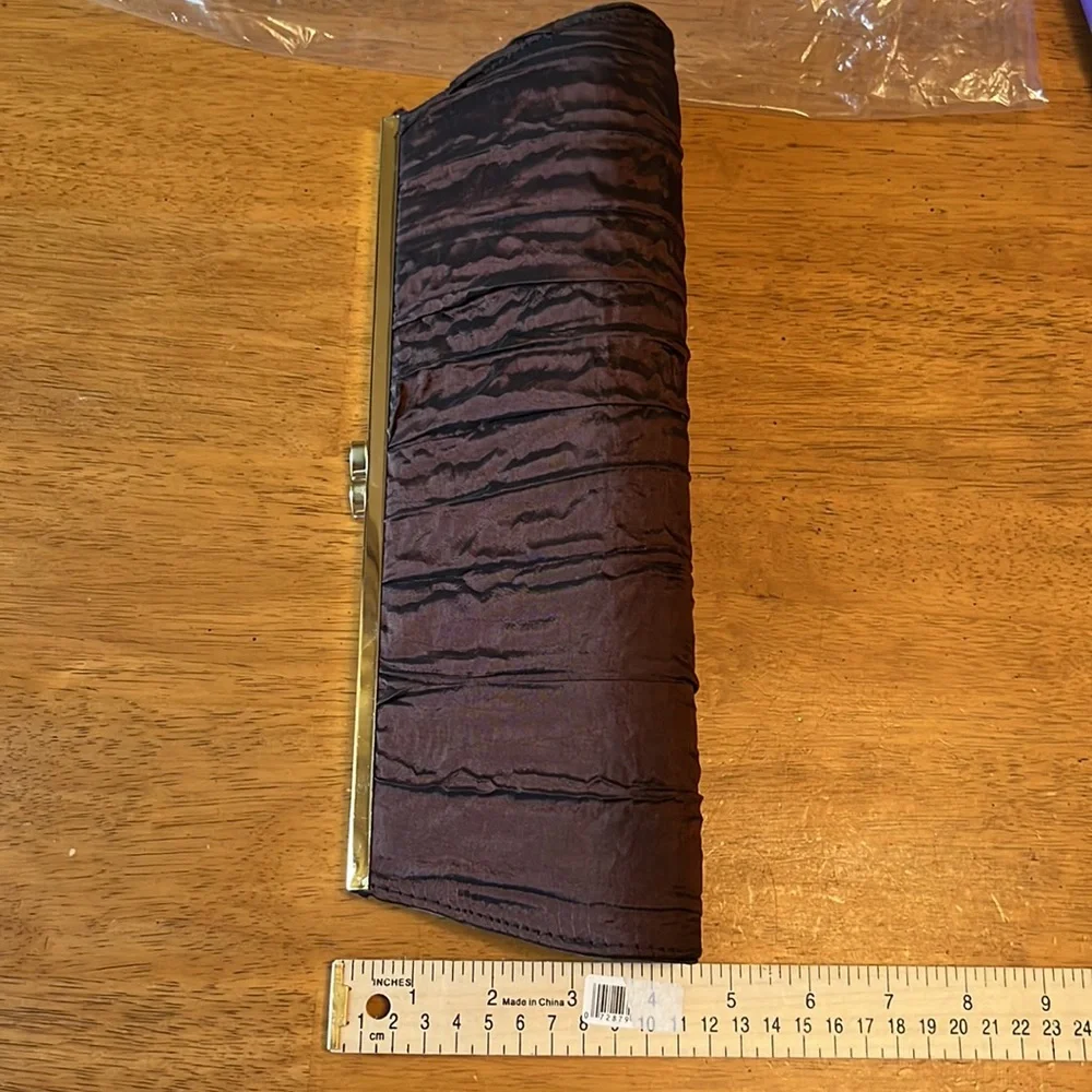 L’Oréal Professional Brown Satin Clutch With Gold Closure